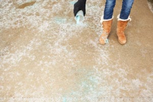 using ice-melt on driveway in Anne Arundel County Maryland